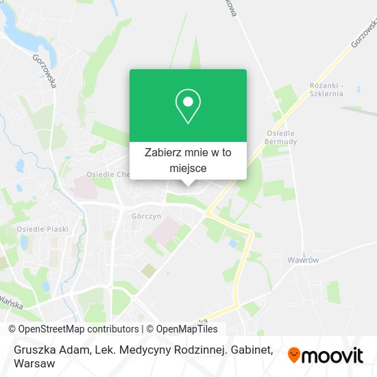 Mapa Gruszka Adam, Lek. Medycyny Rodzinnej. Gabinet