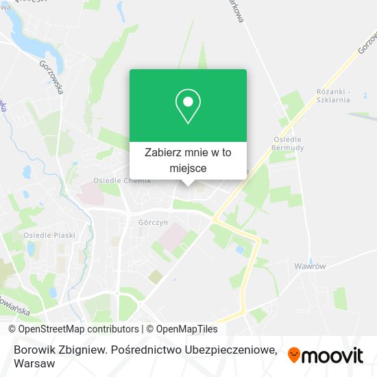 Mapa Borowik Zbigniew. Pośrednictwo Ubezpieczeniowe