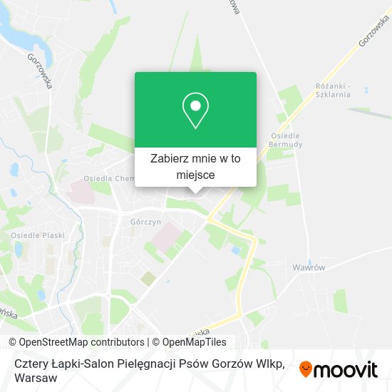 Mapa Cztery Łapki-Salon Pielęgnacji Psów Gorzów Wlkp