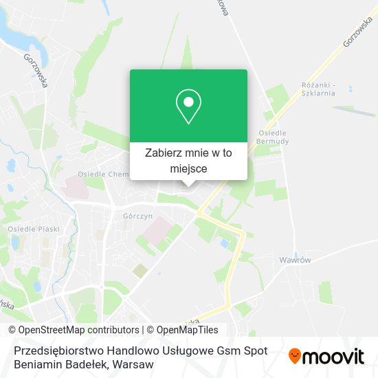 Mapa Przedsiębiorstwo Handlowo Usługowe Gsm Spot Beniamin Badełek