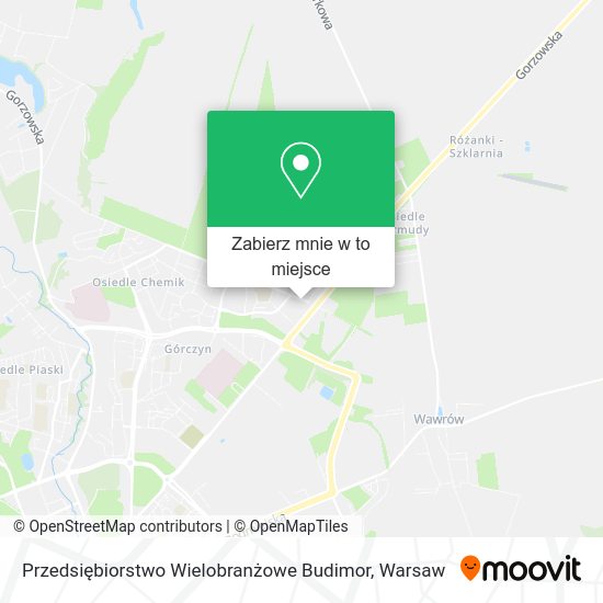 Mapa Przedsiębiorstwo Wielobranżowe Budimor