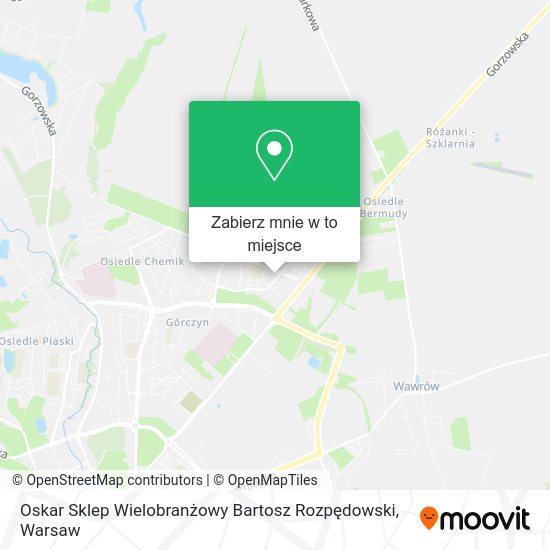 Mapa Oskar Sklep Wielobranżowy Bartosz Rozpędowski