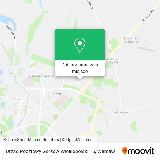 Mapa Urząd Pocztowy Gorzów Wielkopolski 16