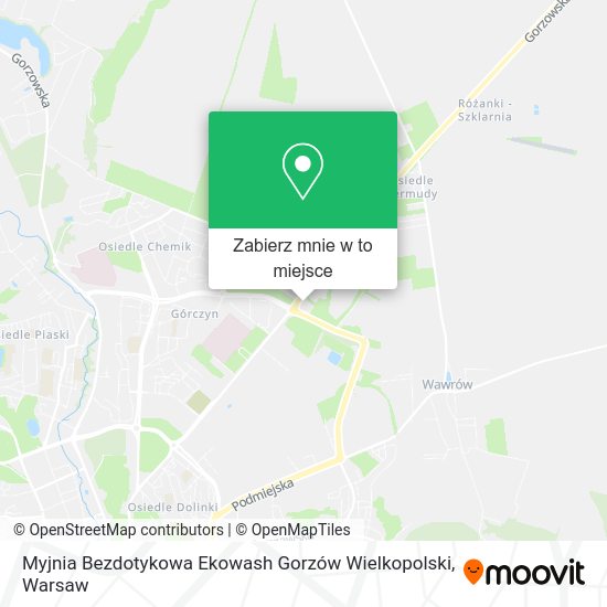 Mapa Myjnia Bezdotykowa Ekowash Gorzów Wielkopolski