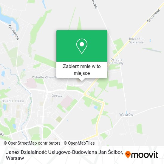 Mapa Janex Działalność Usługowo-Budowlana Jan Ścibor