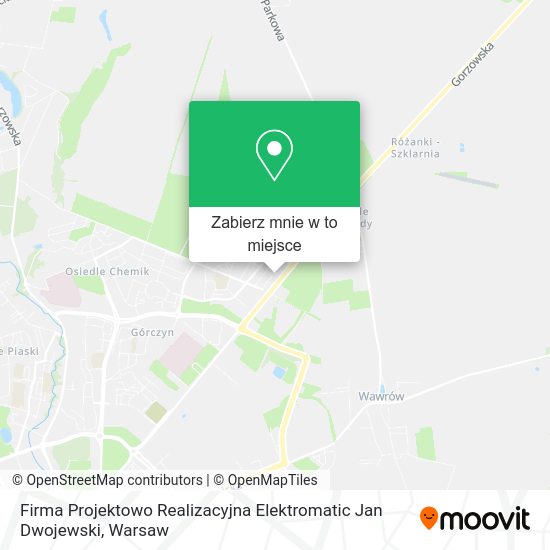 Mapa Firma Projektowo Realizacyjna Elektromatic Jan Dwojewski