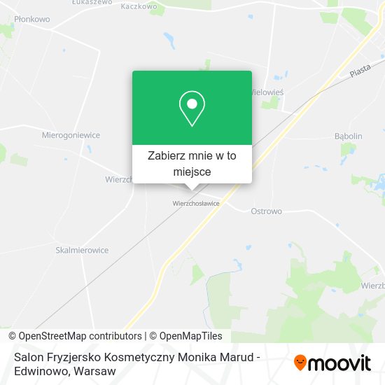 Mapa Salon Fryzjersko Kosmetyczny Monika Marud - Edwinowo