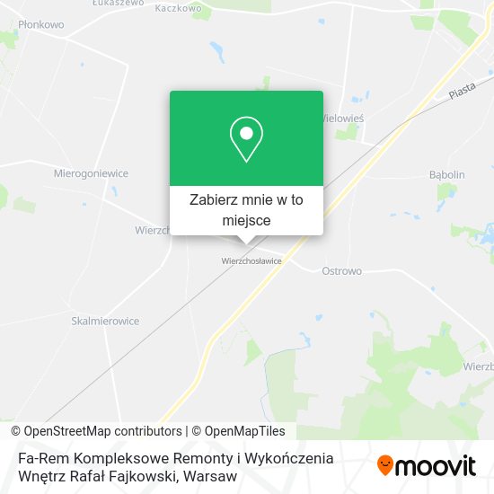 Mapa Fa-Rem Kompleksowe Remonty i Wykończenia Wnętrz Rafał Fajkowski