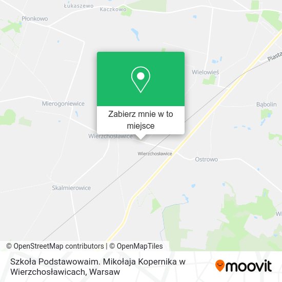 Mapa Szkoła Podstawowaim. Mikołaja Kopernika w Wierzchosławicach