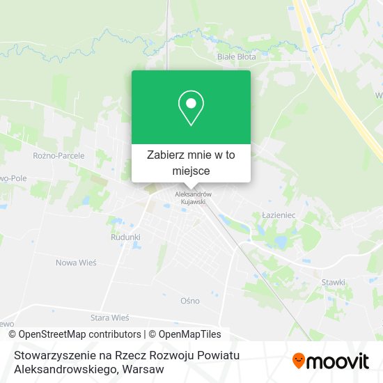 Mapa Stowarzyszenie na Rzecz Rozwoju Powiatu Aleksandrowskiego