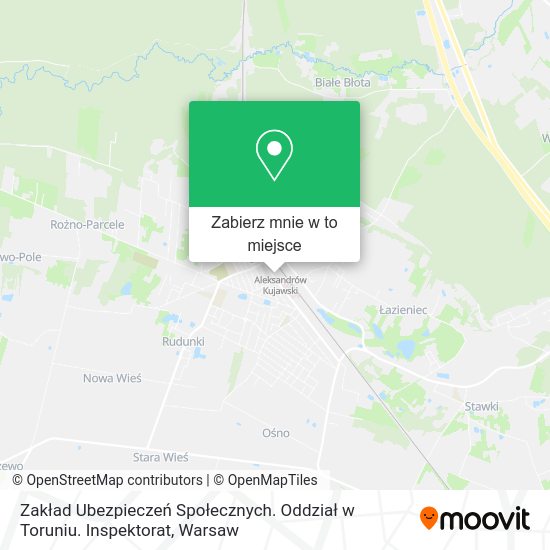 Mapa Zakład Ubezpieczeń Społecznych. Oddział w Toruniu. Inspektorat