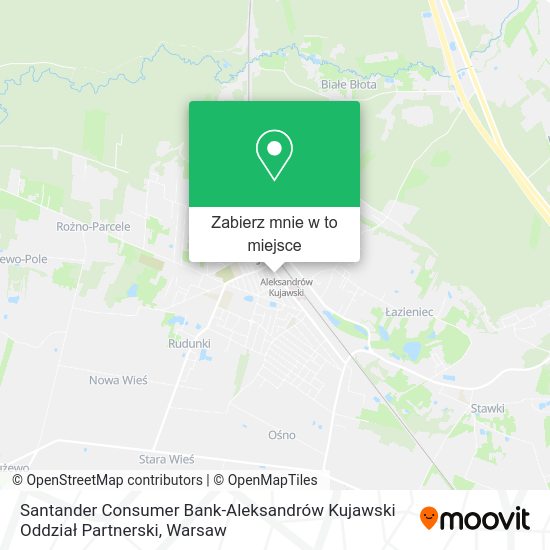 Mapa Santander Consumer Bank-Aleksandrów Kujawski Oddział Partnerski