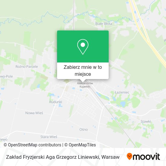 Mapa Zakład Fryzjerski Aga Grzegorz Liniewski