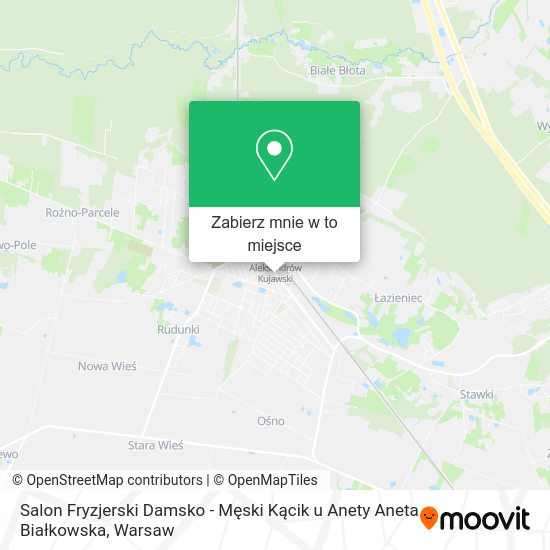 Mapa Salon Fryzjerski Damsko - Męski Kącik u Anety Aneta Białkowska