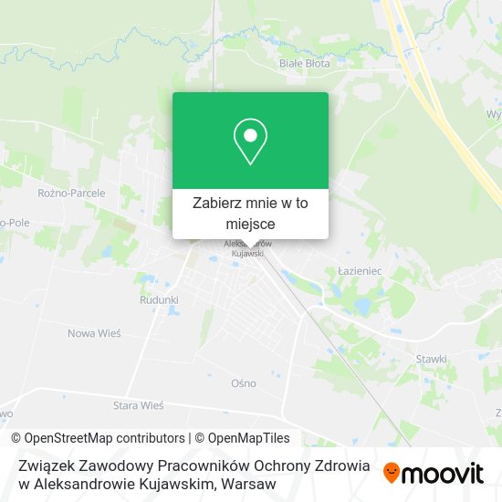 Mapa Związek Zawodowy Pracowników Ochrony Zdrowia w Aleksandrowie Kujawskim