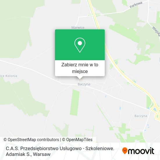 Mapa C.A.S. Przedsiębiorstwo Usługowo - Szkoleniowe. Adamiak S.