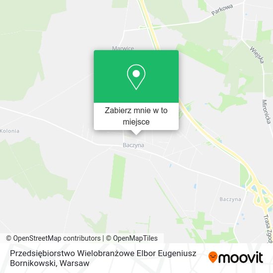 Mapa Przedsiębiorstwo Wielobranżowe Elbor Eugeniusz Bornikowski