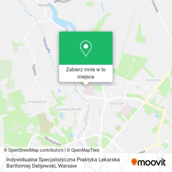 Mapa Indywidualna Specjalistyczna Praktyka Lekarska Bartłomiej Delijewski