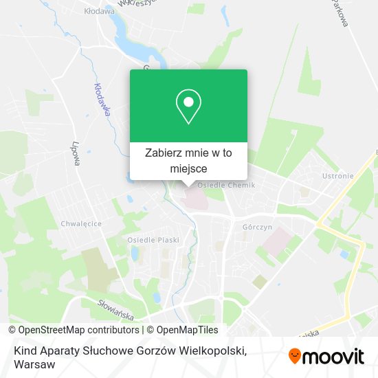 Mapa Kind Aparaty Słuchowe Gorzów Wielkopolski