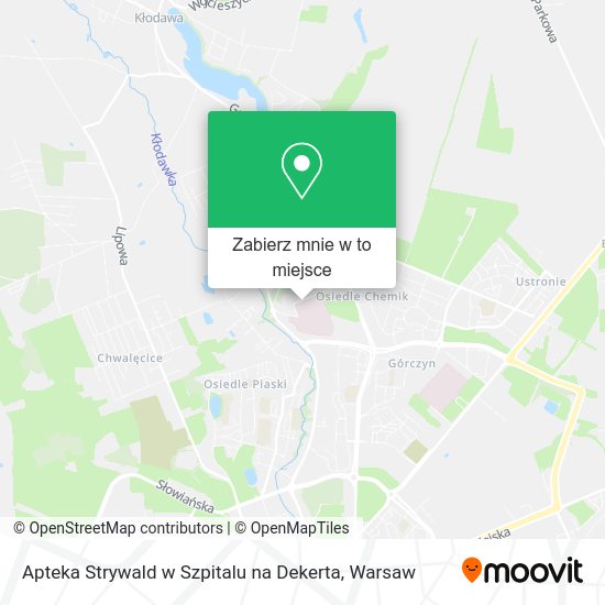 Mapa Apteka Strywald w Szpitalu na Dekerta