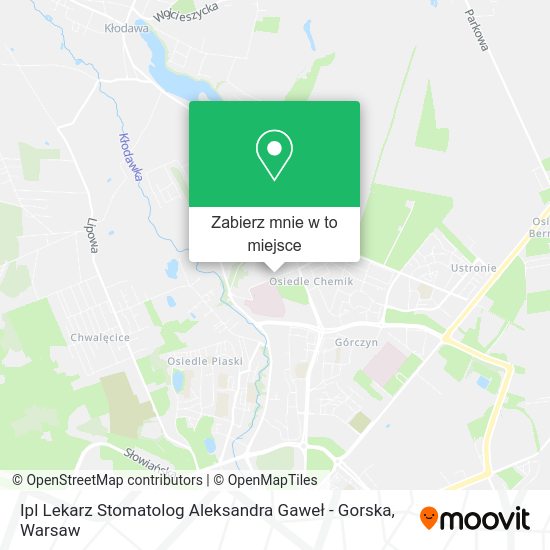 Mapa Ipl Lekarz Stomatolog Aleksandra Gaweł - Gorska