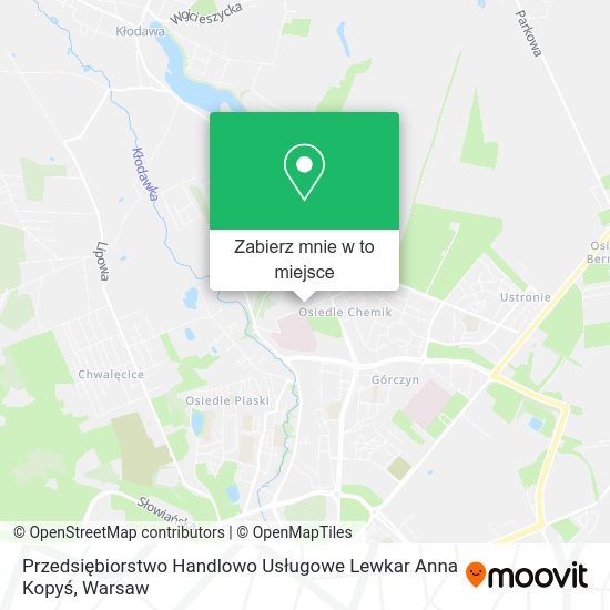 Mapa Przedsiębiorstwo Handlowo Usługowe Lewkar Anna Kopyś