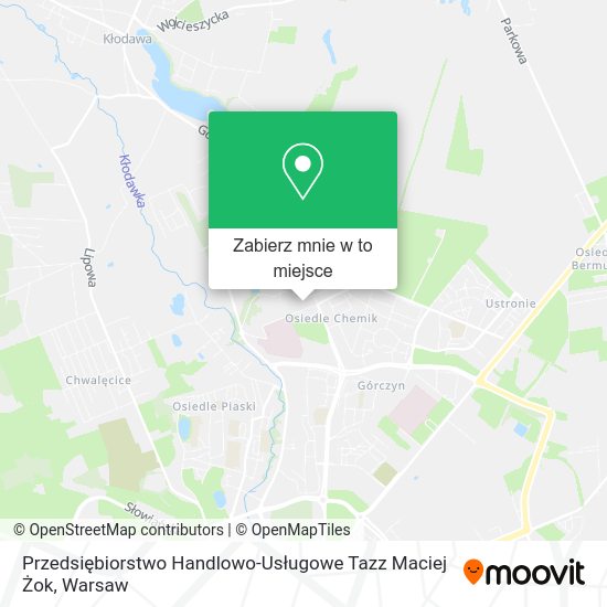 Mapa Przedsiębiorstwo Handlowo-Usługowe Tazz Maciej Żok