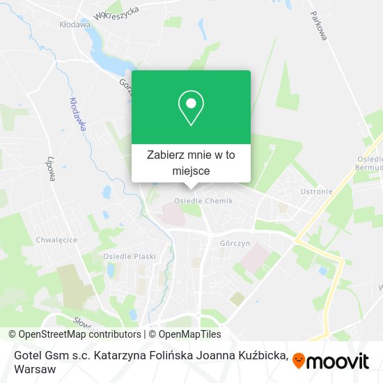 Mapa Gotel Gsm s.c. Katarzyna Folińska Joanna Kuźbicka