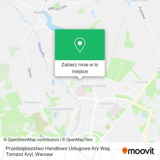 Mapa Przedsiębiorstwo Handlowo Usługowe Kry Wag Tomasz Kryl