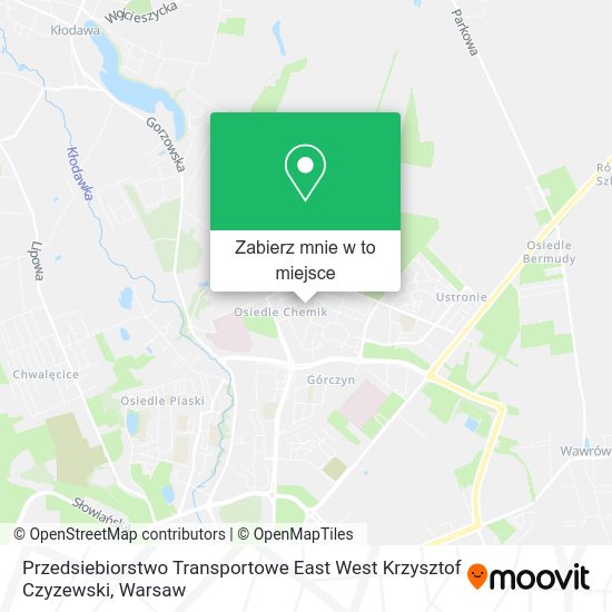 Mapa Przedsiebiorstwo Transportowe East West Krzysztof Czyzewski