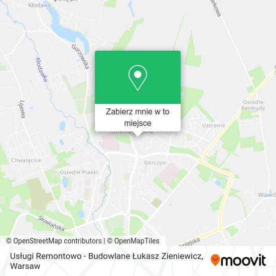 Mapa Usługi Remontowo - Budowlane Łukasz Zieniewicz