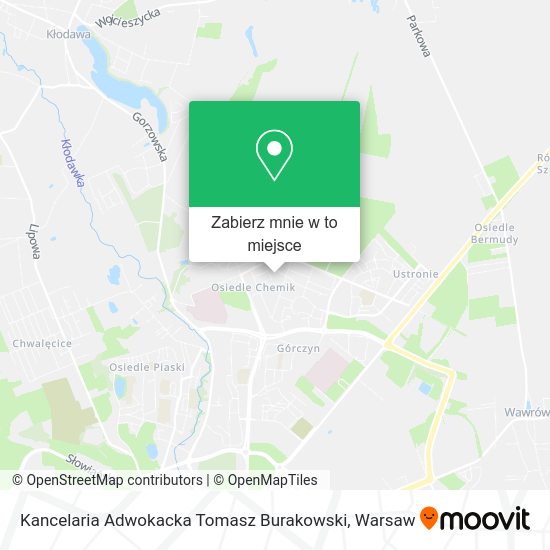 Mapa Kancelaria Adwokacka Tomasz Burakowski