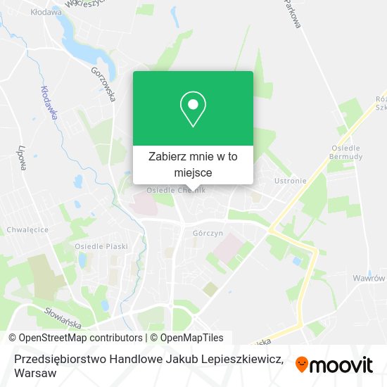 Mapa Przedsiębiorstwo Handlowe Jakub Lepieszkiewicz