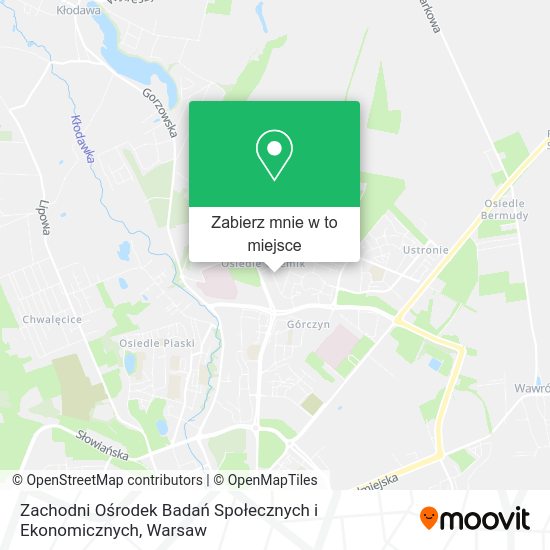 Mapa Zachodni Ośrodek Badań Społecznych i Ekonomicznych