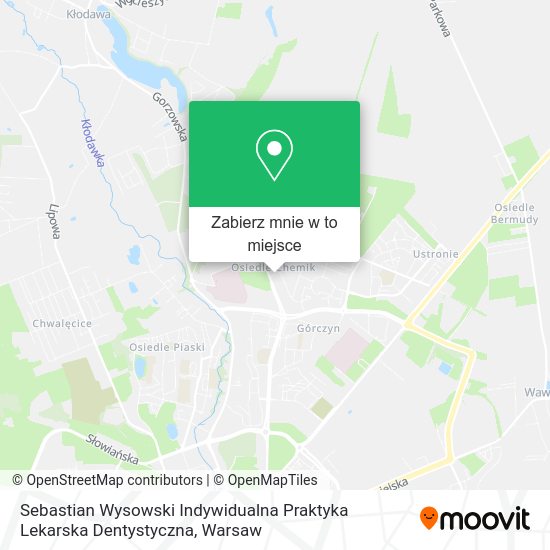 Mapa Sebastian Wysowski Indywidualna Praktyka Lekarska Dentystyczna