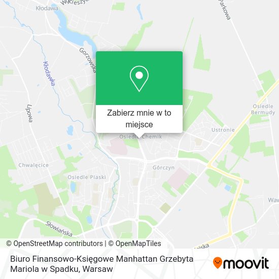 Mapa Biuro Finansowo-Księgowe Manhattan Grzebyta Mariola w Spadku