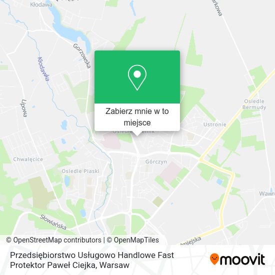 Mapa Przedsiębiorstwo Usługowo Handlowe Fast Protektor Paweł Ciejka