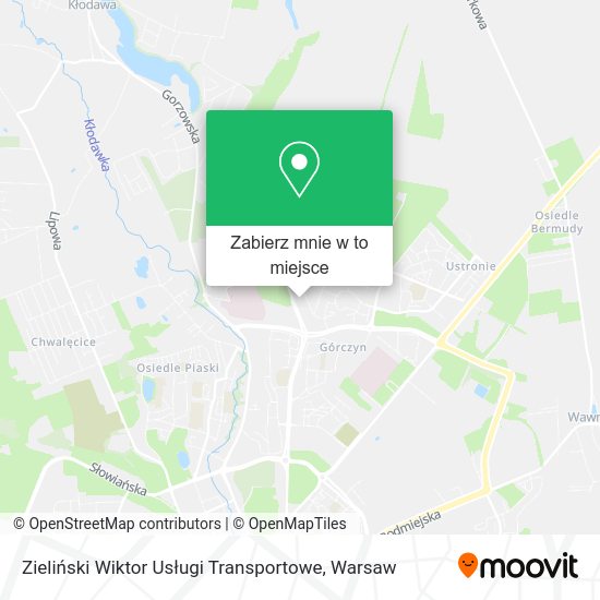 Mapa Zieliński Wiktor Usługi Transportowe