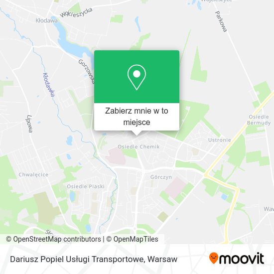 Mapa Dariusz Popiel Usługi Transportowe