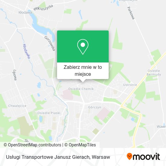 Mapa Usługi Transportowe Janusz Gierach