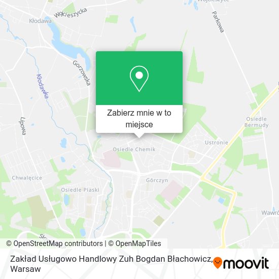 Mapa Zakład Usługowo Handlowy Zuh Bogdan Błachowicz