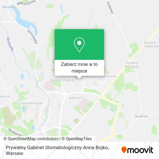 Mapa Prywatny Gabinet Stomatologiczny Anna Bojko