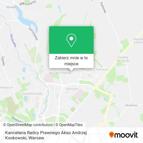 Mapa Kancelaria Radcy Prawnego Akso Andrzej Ksokowski