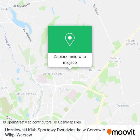 Mapa Uczniowski Klub Sportowy Dwudziestka w Gorzowie Wlkp