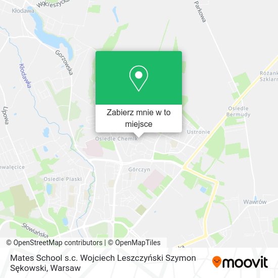 Mapa Mates School s.c. Wojciech Leszczyński Szymon Sękowski