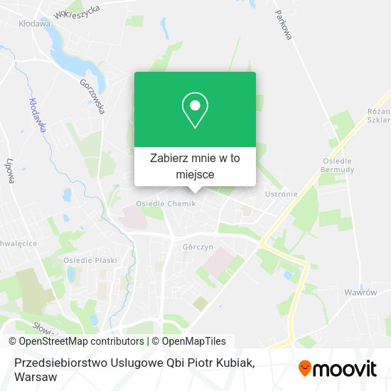 Mapa Przedsiebiorstwo Uslugowe Qbi Piotr Kubiak