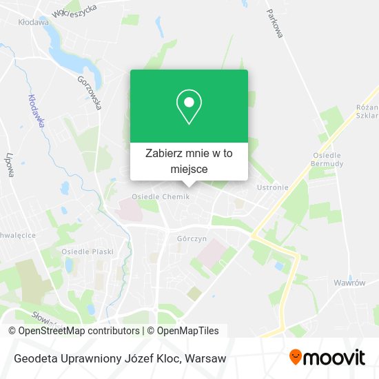 Mapa Geodeta Uprawniony Józef Kloc