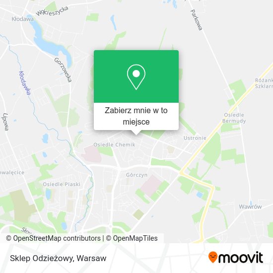 Mapa Sklep Odzieżowy