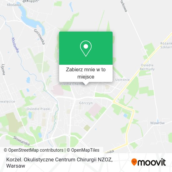 Mapa Korżel. Okulistyczne Centrum Chirurgii NZOZ