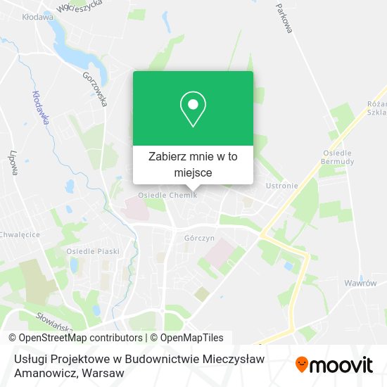 Mapa Usługi Projektowe w Budownictwie Mieczysław Amanowicz